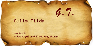 Gulis Tilda névjegykártya